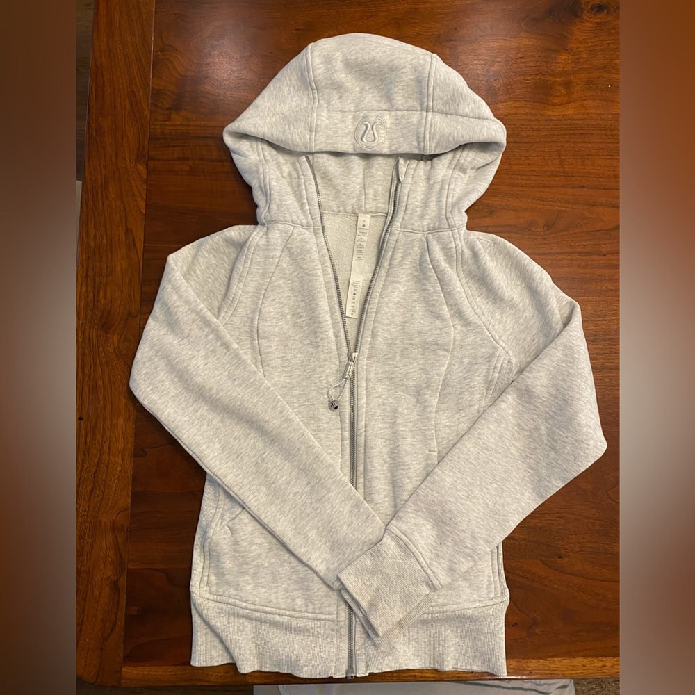 Heather grey lululemon scuba full zip jacket, amazing quality